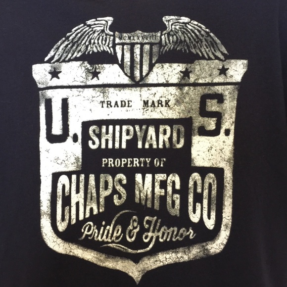 Men's CHAPS Shipyard Logo Tee - Large - Picture 2 of 5